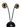 Pendientes redondos con granates ORO 18K
