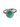 Anillo Rosetón esmeralda y Brillantes ORO BLANCO 18K